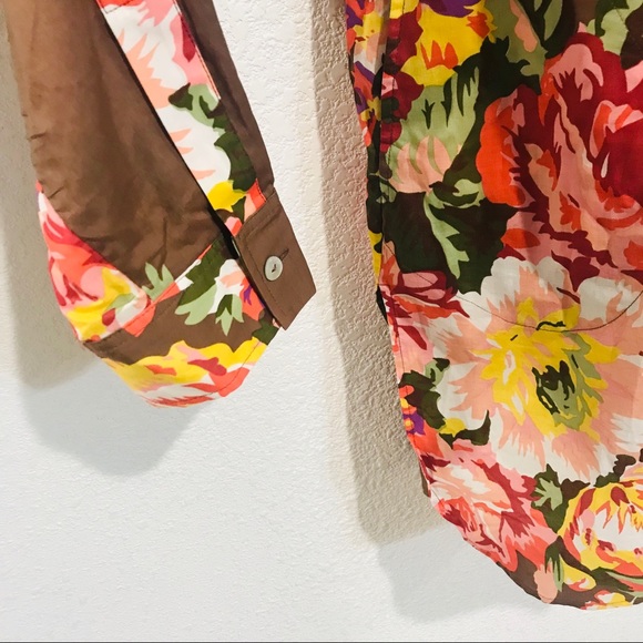 Soft Surroundings "Flora Tunic" Brown Floral Sz PL - Picture 6 of 10